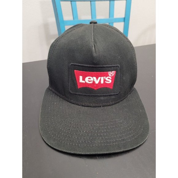 Levi's Levi Strauss Jeans 501 Red Tag Patch Snapback Black Baseball Cap Hat - Picture 1 of 6